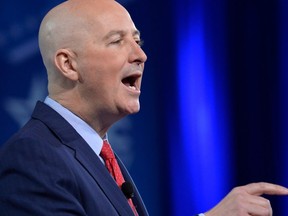 FILE: Nebraska Governor Pete Ricketts speaks to the Conservative Political Action Conference (CPAC) at National Harbor, Maryland, February 24, 2017.