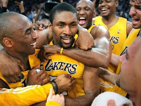 Metta Sandiford-Artest was a key member of the Lakers 2010 title team, hitting a clutch three-pointer in Game 7 of the NBA Finals to seal the win for Los Angeles.