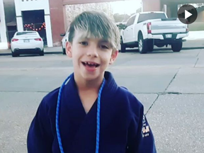 Bryson Jones uses CBD before going to school and before taking part in karate and boxing.