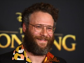 FILE: US-Canadian actor Seth Rogen arrives for the world premiere of Disney's "The Lion King" at the Dolby theatre on July 9, 2019 in Hollywood. /