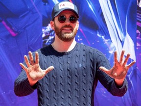 Actor Chris Evans attends the Marvel Studios' 'Avengers: Endgame' as cast place their hand prints in cement at TCL Chinese Theatre IMAX Forecourt on Apr. 23, 2019, in Hollywood, Calif. /