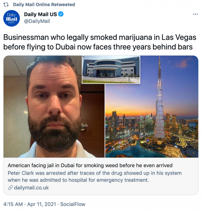 51-year-old man on no-fly list after legally smoking weed in U.S. 