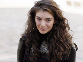 FILE: New Zealand singer Lorde poses before Christian Dior 2015-2016 fall/winter ready-to-wear collection fashion show on Mar. 6, 2015 in Paris. /