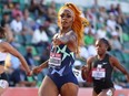 FILE: Sha'Carri Richardson competes in the Women's 100 Metre on Day 2 of the 2020 U.S. Olympic Track & Field Team Trials at Hayward Field on June 19, 2021 in Eugene, Ore. /