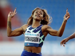 FILE: Sha'Carri Richardson of the U.S. on her way to winning the women's 200 metres at the Municipal Stadium in Ostrava, Czech Republic, on May 19. /