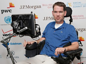 FILE - Former NFL player Steve Gleason attends the Social Innovation Summit in May 2013.