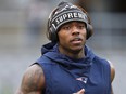 FILE: In this Dec. 16, 2018, file photo, New England Patriots wide receiver Josh Gordon warms up before an NFL football game against the Pittsburgh Steelers. /