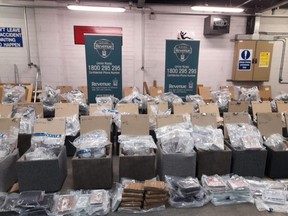 A joint enforcement team seized 145 kilograms of cannabis resin, 79 kg of cannabis herb, 60 kg of cocaine, 22 kg of heroin and one kilogram of ketamine. /