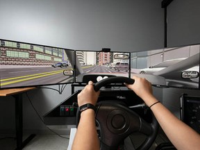 Simulator measured common driving variables, such as swerving in the lane, responding to divided attention tasks and following a lead car. /