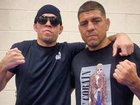 Nate (L) and Nick Diaz.