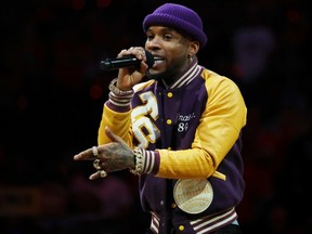 FILE: Tory Lanez performs during Game Five of the 2019 NBA Finals between the Golden State Warriors and the Toronto Raptors at Scotiabank Arena on June 10, 2019 in Toronto. /