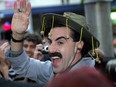 FILE: British comedian Sacha Baron Cohen dressed as his alter ego 'Borat' wears a traditional Australian bush hat to the Australian premiere of his movie, 'Borat! Cultural Learnings of America for Make Benefit Glorious Nation of Kazakhstan', in Sydney, Nov. 13 2006. /