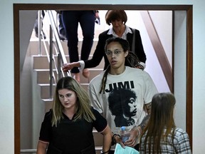 Griner was formally told at a first hearing that she was charged with intentionally importing narcotics into Russia. /