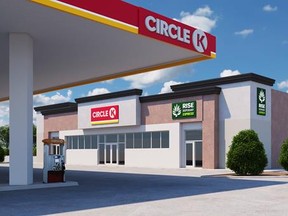 "RISE Express" branded dispensaries to be located adjacent to Circle K stores. /