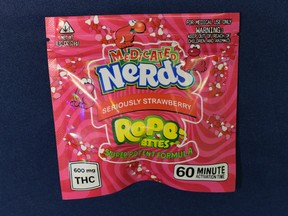 FILE: Winnipeg Police sent out a public advisory on Tuesday after receiving at least half a dozen reports about THC "Nerds" candy discovered in children's Halloween candy. /