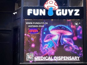 Photo of storefront of new Fun Guyz shop in Toronto. /