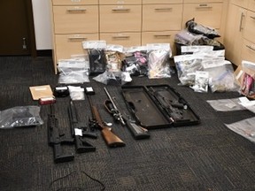 "These suspected drugs and firearms posed a significant safety risk to community and public safety, a police spokesperson said in a statement.