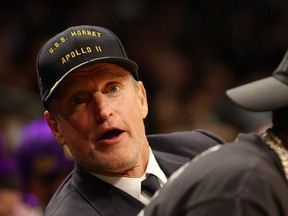 FILE - Woody Harrelson attends the game between the Los Angeles Lakers and the Oklahoma City Thunder at Crypto.com Arena on February 07, 2023 in Los Angeles, California.