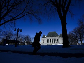 The Supreme Court of Canada is pictured in Ottawa on Friday, March 3, 2023. The Supreme Court of Canada is set to rule on whether Quebec's ban on growing cannabis plants at home is constitutional.