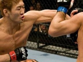 Can Yushin Okami pull off the upset against Anderson Silva tonight at UFC 134? (photo courtesy of Heavy MMA)