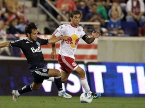 Davide Chiumiento in action against the Red Bulls. (Getty Images)