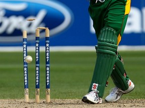 During a 2010 Ford Ranger Cup Final match at grand Melbourne Cricket Ground. Michael Dighton, now Canada's national coach, was playing for the Tasmanian Tigers.