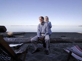 World Trade Centre survivor Robin Lamprecht, and wife, Liz in Victoria, B.C. on August  25, 2011. (Lyle Stafford - for The Province).