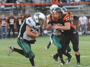 Mission's Jesse Forcier rushes against Napavine High on Friday. (Rod Wiens, motioninsports)