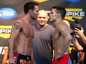 Jake Shields (left) and Jake Ellenberger square off tonight in the main event of Ultimate Fight Night 25 in New Orleans, Louisiana. (photo courtesy of UFC)