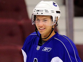 Vancouver Canucks' prospect Anton Rodin (43) in action at Rogers Arena  in Vancouver, BC., on July 7, 2011. Nick Procaylo/PNG