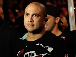 Dec 12, 2009; Memphis, TN, USA; UFC Lightweight Champion BJ Penn makes his way to the octagon for his bout against Diego Sanchez at UFC 107 at the FedEx Forum in Memphis, TN.  Penn retained his title when the bout was stopped on cuts in the 5th round.