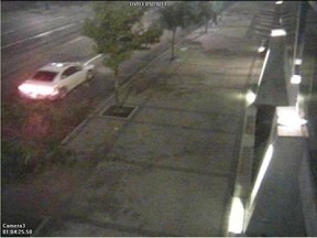 Surveillance footage captured of a vehicle speeding away from the SFU Surrey where Maple Batalia was killed.