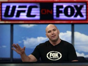 UFC President Dana White speaking at the partnership announcement that brought the UFC to FOX.