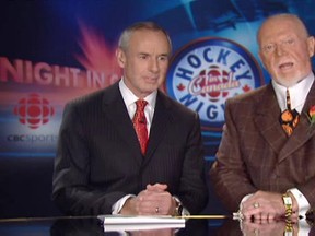 Don Cherry (right) and Ron McLean.