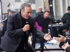 Neil Diamond performs On NBC's "Today" on May 2, 2008 at Rockefeller Center in New York City.  (Photo by Matt Carr/Getty Images)