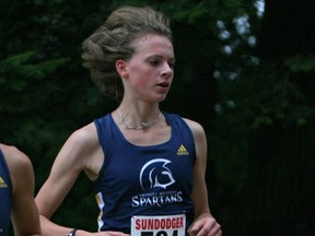 TWU's Fiona Benson competes at the 2011 Sundodger Invitational hosted by the University of Washington. (Mark Janzen, TWU athletics)