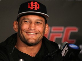 SAN FRANCISCO, CA - NOVEMBER 17:  Dan Henderson attends the UFC 139 pre-fight press conference at the Fort Mason Center on November 17, 2011 in San Francisco, California.  (Photo by Josh Hedges/Zuffa LLC/Zuffa LLC via Getty Images)