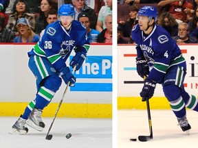 Jannik Hansen (left) and Keith Ballard.