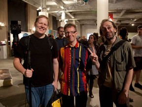 Ryan Whitehead of Immersive Media (left) with Joergen Geerds and Sam Rohn in New York.