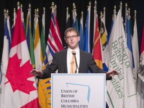 NDP leader Adrian Dix speaks to delegates of the annual convention of the Union of B.C. Municipalities in September. (Ward Perrin / PNG files)