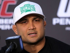 My Turn: UFC welterweight BJ Penn was back on Twitter Friday night, responding to Cesar Gracie's comments about Penn's original comments about his fight with Nick Diaz. When will this end? (photo courtesy of Zuffa LLC)