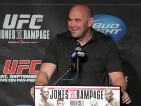 UFC President Dana White, shown here at the UFC 135 press conference, believes MMA will make its way to New York this year. (photo courtesy of Zuffa LLC)