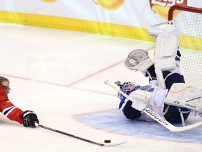 SuperKane scores on Brian Elliott at Saturday's all-star skills competition.