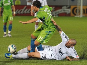 Eric Hassli and the Whitecaps will battle Seattle three times on TSN this season (Nick Didlick/Getty Images)