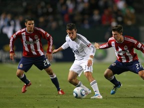 Russell Teibert in action against Chivas USA in 2011. (Getty Images)
