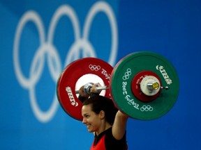 White Rock based weightlifter Christine Girard at the 2008 Beijing Olympic Games