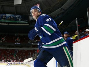 Mason Raymond skated with the Sedins at practice on Tuesday.