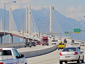 Traffic volumes on the tolled Golden Ears Bridge connecting Langley and Pitt Meadows were lower than projected after it opened in 2009, leading to a financial shortfall. (Les Bazso/PNG FILES)

(For Bill Holdenstory)