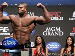 Alistair Overeem tested positive for elevated levels of testosterone following a surprise drug test last week. (photo courtesy of Zuffa LLC/Zuffa LLC via Getty Images)
