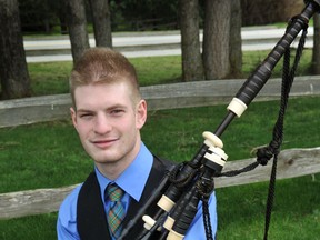 Surrey piper Kyle Banta was upset Vancouver was initially planning to ban bagpipes from city streets. (Wayne Leidenfrost/PNG FILES)
(For story by Ian Austin)